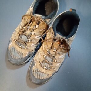 Merrell VIBRAM Men's Brown, Black and Gray Athletic Hiking Shoes